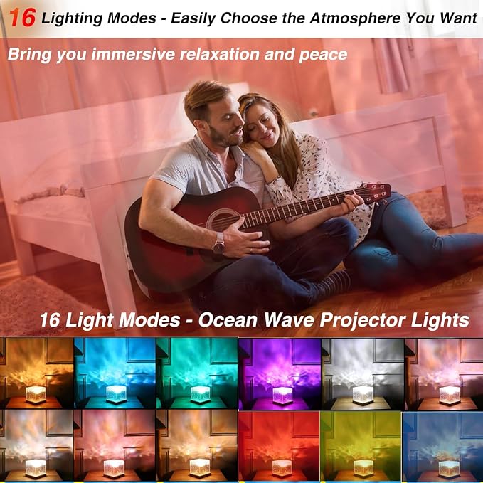 Ocean Wave Projector Light Cordless – Built-in Rechargeable Battery Water - Image 4