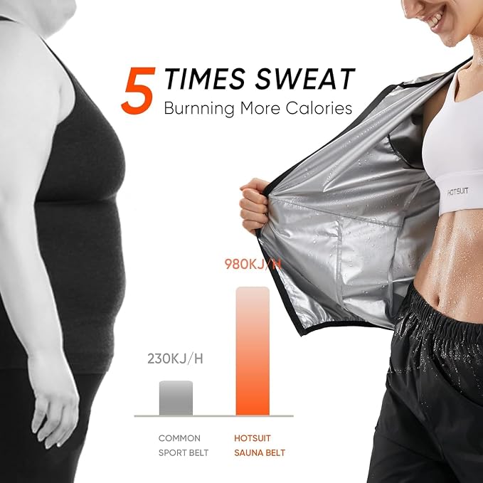 HOTSUIT Sauna Suit Women Machine Washable Sweat Sauna Jacket Pants Anti Rip - Image 5