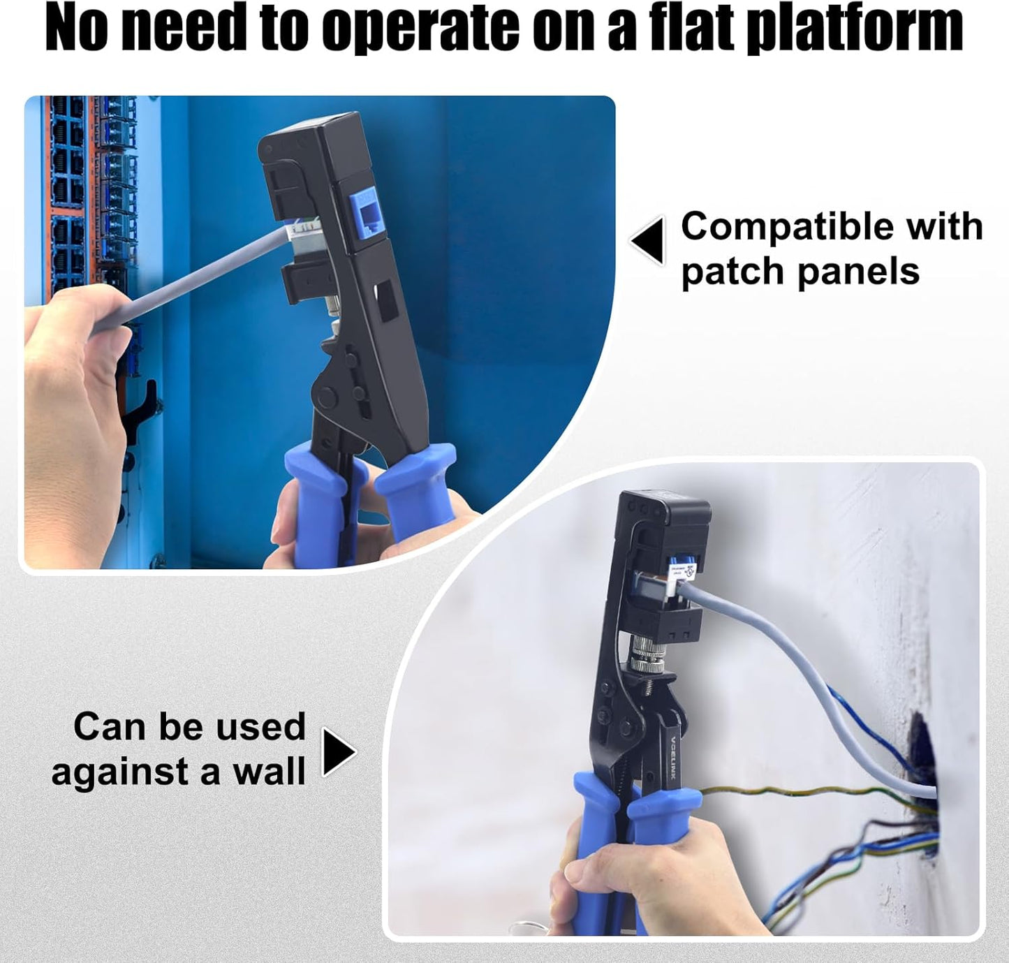 VCELINK Speed Termination Keystone Tool Only for VCE 90-Degree Keystone Jacks, Cat5e/Cat6/Cat6A Ethernet Cable Rj45 Punch Down Tool