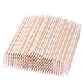 BTYMS 600 Pcs Orange Wood Stick Cuticle Pusher 4.5 Inch Double Sided Wooden by BTYMS