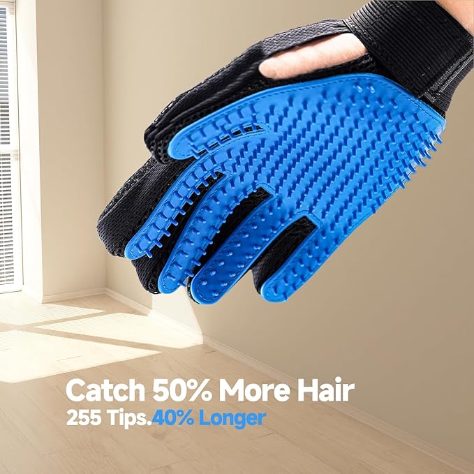 NVNAN Pet Hair Removal Glove for Dogs & Cats, 2-in-1 Deshedding Brush & Massage - Image 2