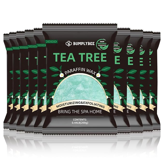 BUMPLYBEE Paraffin Wax for Hand and Feet, 10 Pack Tea Tree Paraffin Wax Refills by BUMPLYBEE-BringTheSPAHome
