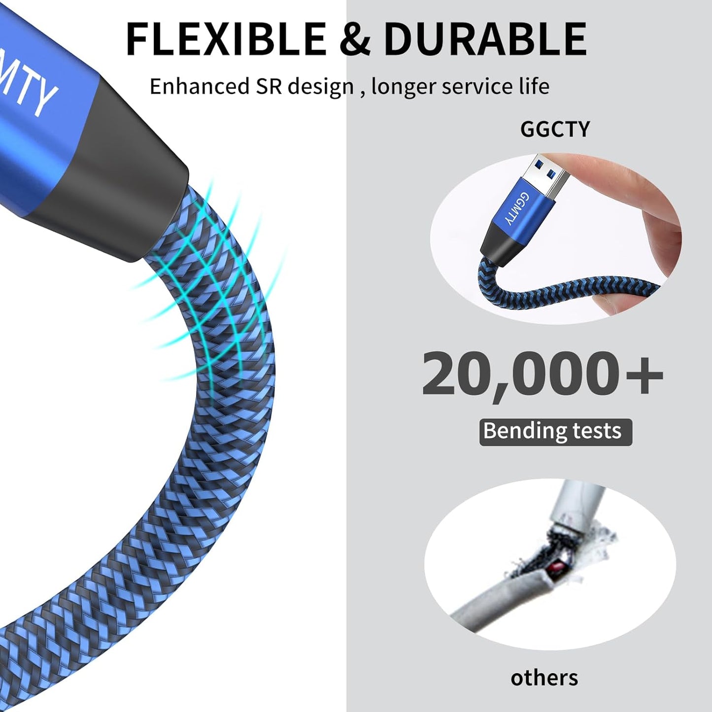 USB to USB Cable 25FT,Durable Braidedfor USB 3.0 Male to Male Type A to Type A Cable Data Transfer Compatible with Hard Drive, Laptop, DVD Player, TV, USB 3.0 Hub, Monitor, Camera, Set Up Box and More
