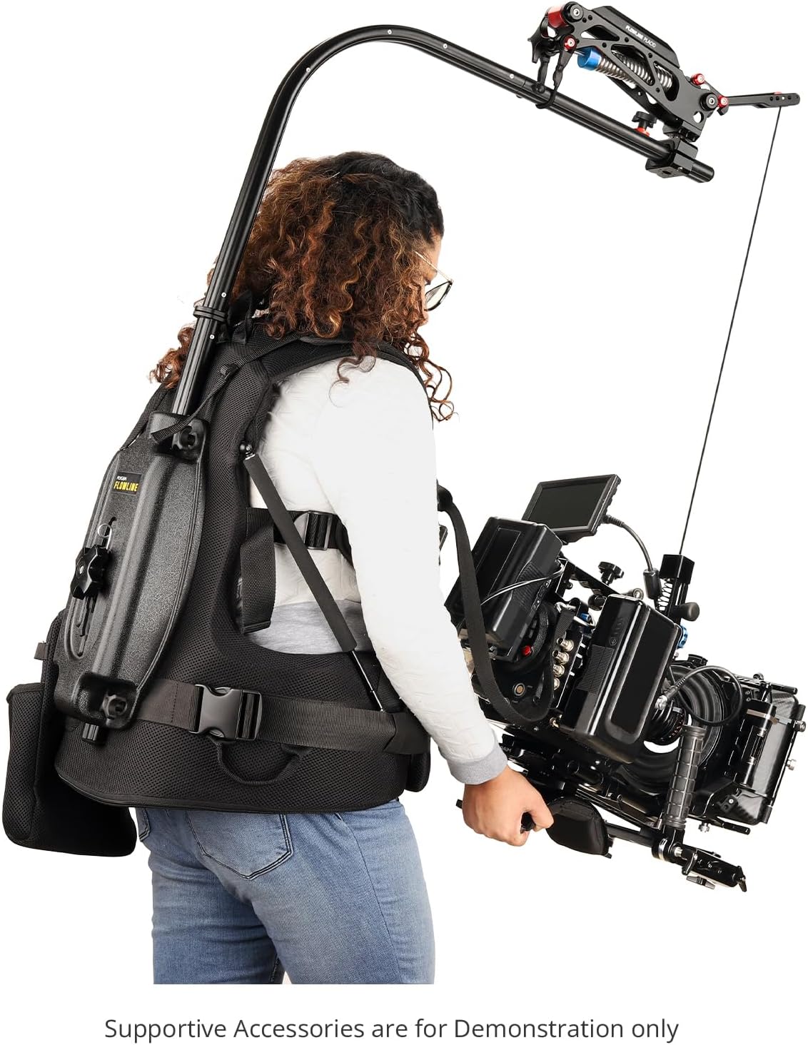FLYCAM Starter Female Flowline Body Support Rig for Camera & Gimbals. (Size XL/XXL). Offers 180° Top Bar Rotation & 3-7.5kg / 6-16lb Payload
