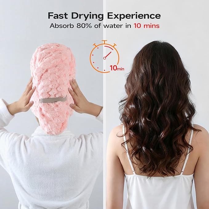 REDKISS 4 Pack Extra Large Hair Towels - Image 5