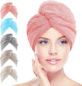 AIDEA Microfiber Hair Towel Wrap, 5 Pack Hair Turbans, Super Absorbent Quick by AIDEAHOME
