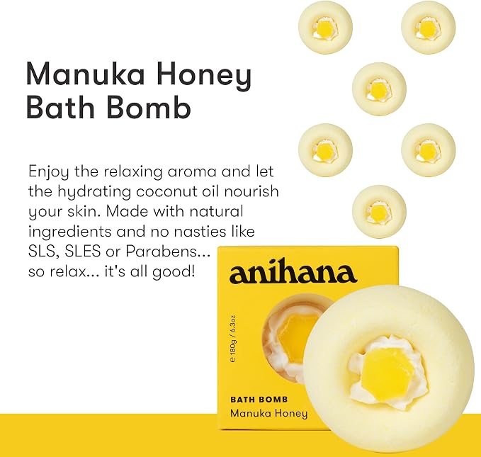 ANIHANA Bath Bomb with Coconut Oil, Paraben Free, Hand-Crafted Luxury Fizzers - Image 2