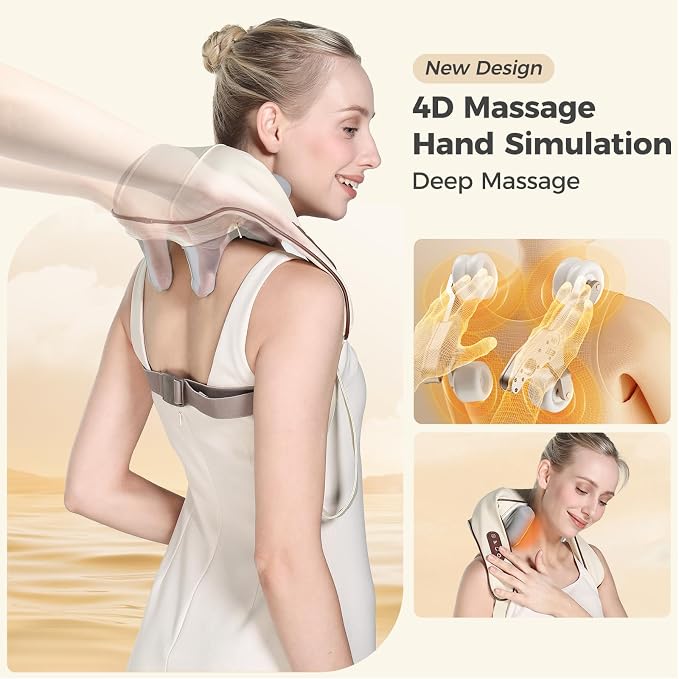 KppeX 4D Deep Cordless Neck Massager Pillow, Leg and Back Pain Relief Tissue - Image 2