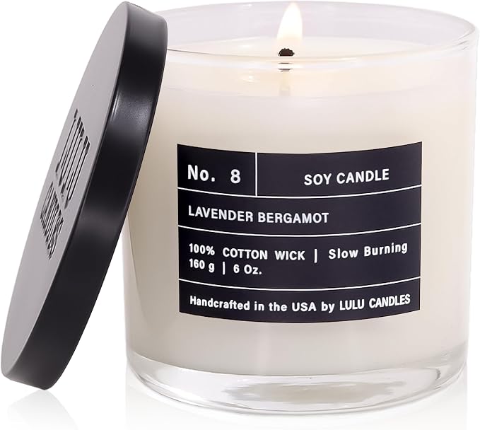Lulu Candles | Lavender Bergamot | Smells Fresh & Relaxing | Luxury Scented Soy by LULUCANDLES