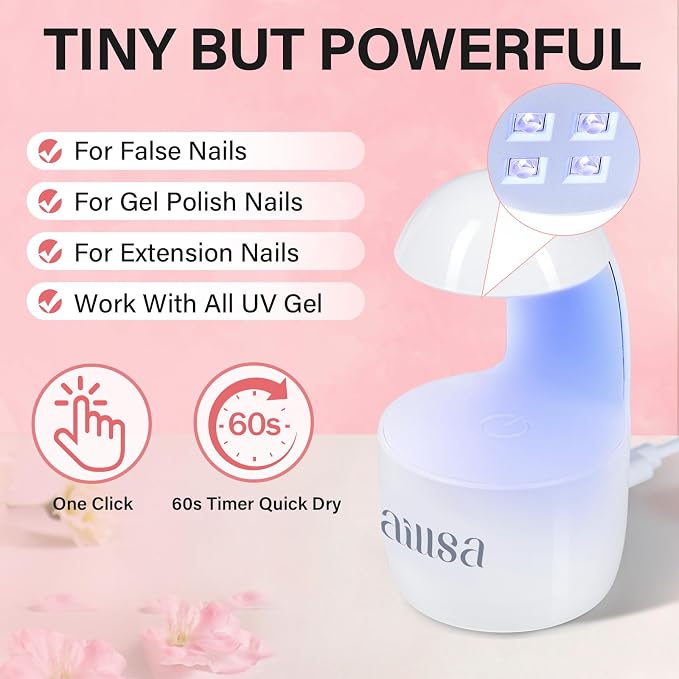 AILLSA Gel Nail Kit Short Coffin Nail Tips 240pcs - Image 7