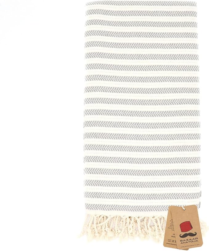 Bazaar Anatolia Turkish Beach Towel – 100% Cotton, Quick Dry, Sand Free Large - Image 2