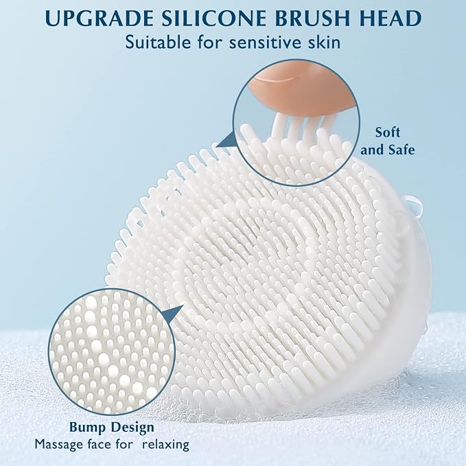 COSLUS Facial Cleansing Brush Silicone Face Scrubber: 2 in1 FBS-D Electric - Image 8