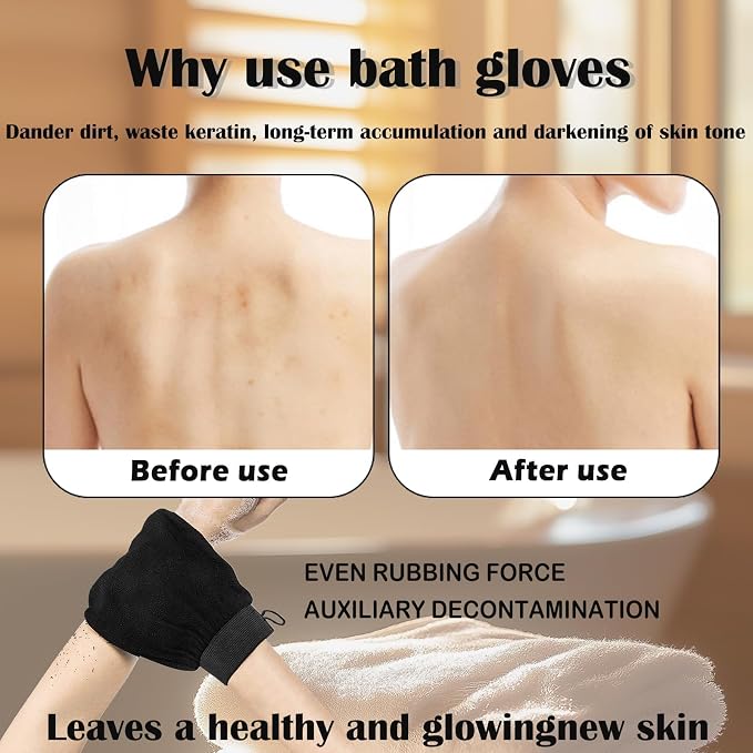 Ultra Thin Exfoliating Glove, Tanning mitt, Dead Skin Remover - Image 2