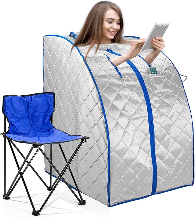 Infrared FAR IR Negative Ion Portable Indoor Personal Spa Sauna by Durherm by Durasage
