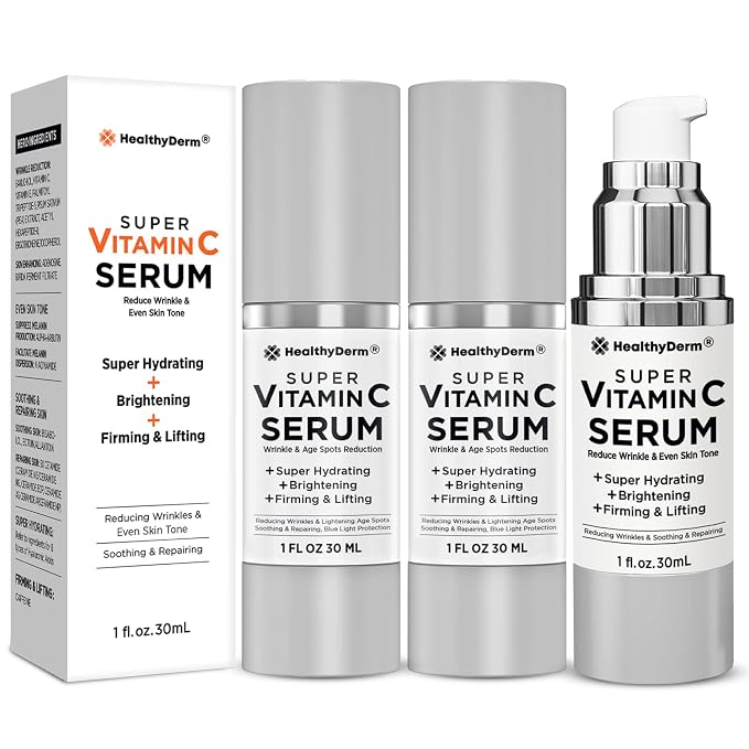 Super Vitamin C Serum for Women Over 70: Niacinamide, Vitamin C, Hyaluronic Acid by HealthyDerm