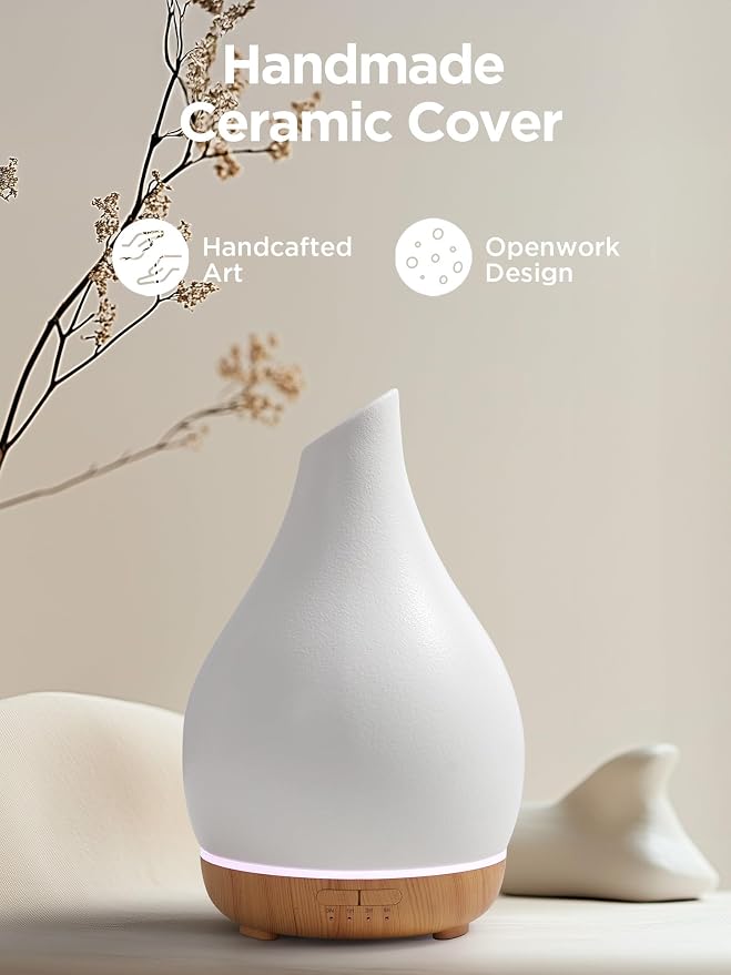 InnoGear Essential Oil Diffuser, 300ml Ceramic Diffuser - Image 6