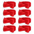 Semato 8 Pcs Red Spa Headband Skincare Headbands by Semato