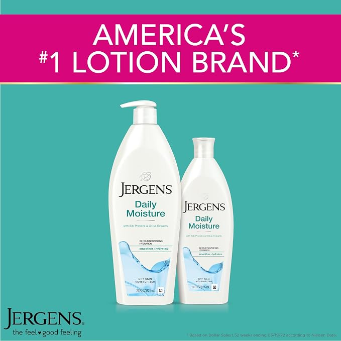 Jergens Daily Moisture Dry Skin Moisturizer, Hand and Body Lotion, - Image 6