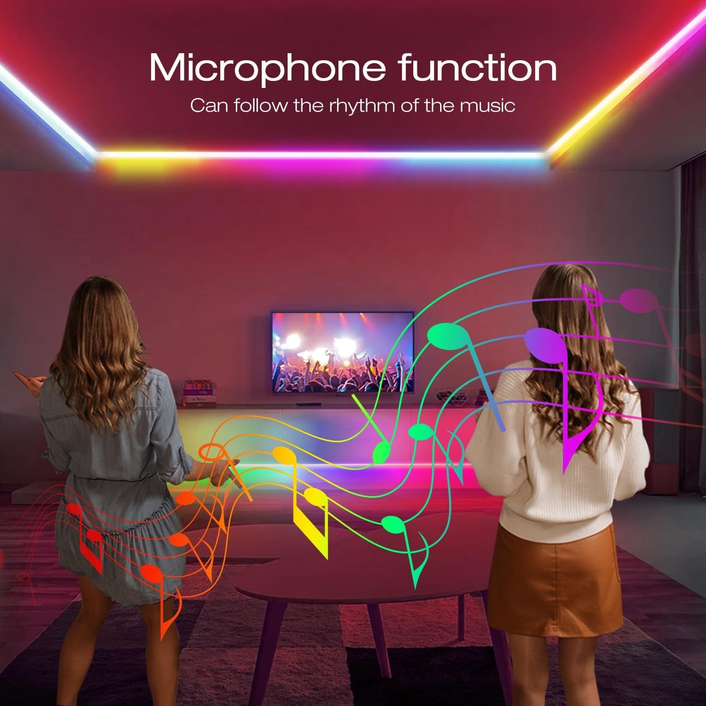 GLEDOPTO WLED ESP32 Mini LED Strip Controller RGB IC Digital with Mic Music Sound Mode DC5V USB Dynamic WS2811 WS2812 WS2812b WS2814 WS2815 SK6812 Addressable LED Strip