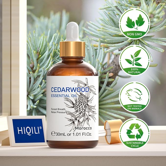 HIQILI 1 Fl Oz Cedarwood Essential Oil, Pure Natural Cedarwood Oil - Image 8