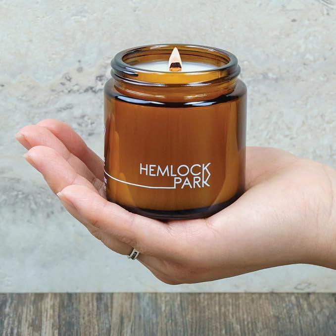 Hemlock Park Crackling Wood Wick Candle Handcrafted - Image 2