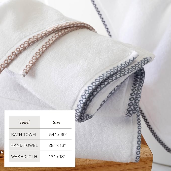 Great Bay Home Clay/White Bath Towel Set - Image 6
