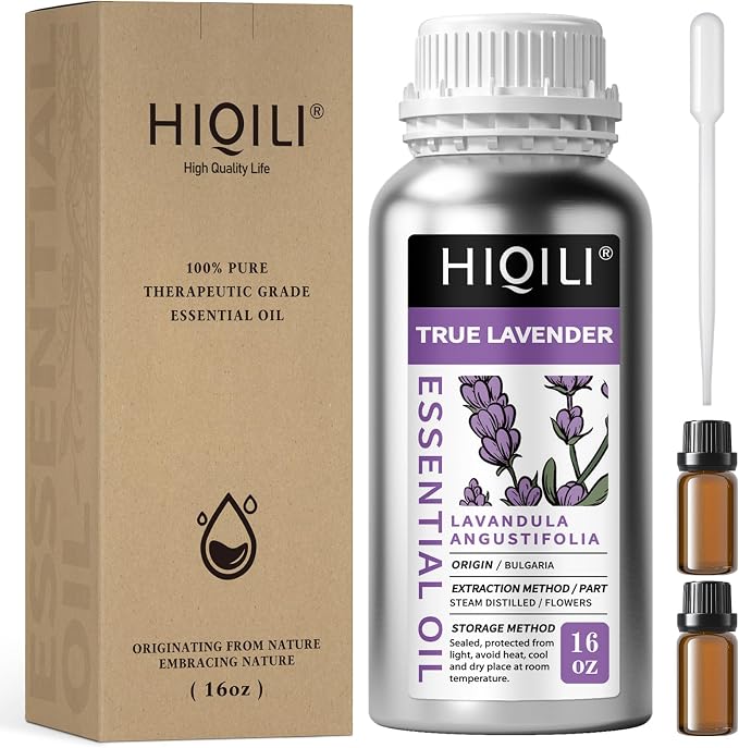 HIQILI Lavender Essential Oil Large Capacity, 100% Natural by HIQILI