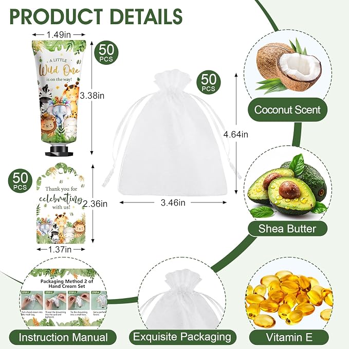 50 Pack Baby Shower Bulk Hand Cream Gifts Sets, Baby Shower Favors and Bridal - Image 3