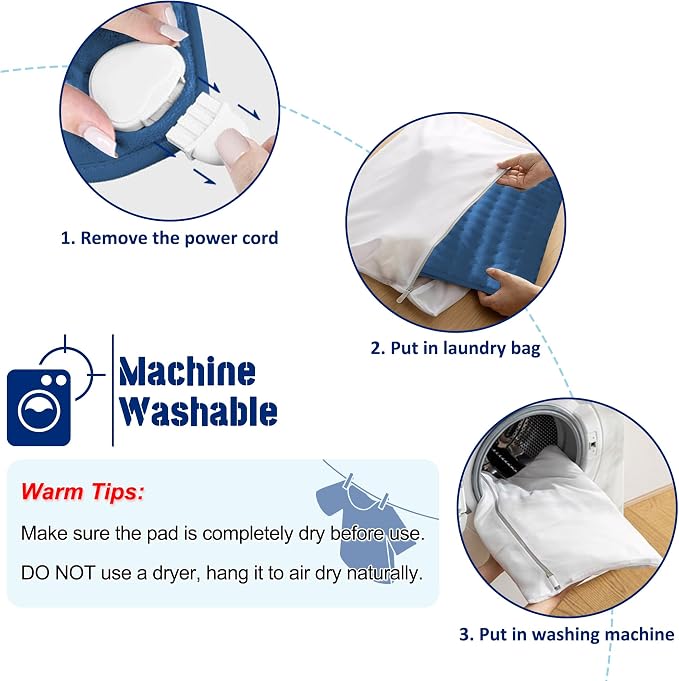 Electric Heating pad for Back Neck Shoulder Knee Arms Legs- Electric Heat Pads - Image 7