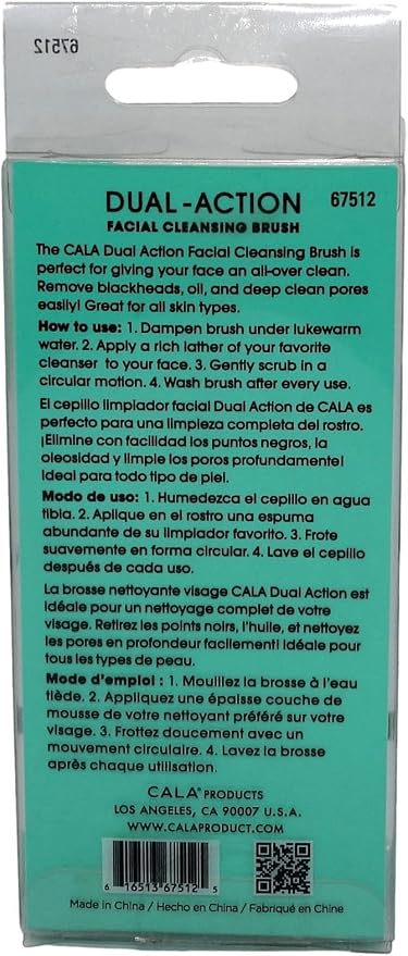 CALA Dual-Action Facial Cleansing Brush, Superfine Soft Bristles Deep Clean - Image 4