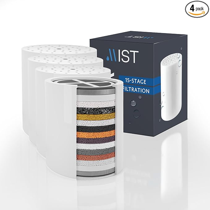 Mist - 15 Stage Filtered Shower Head Replacement Cartridge, Universally by MistWaterAirFilters