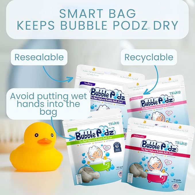 TruKid Bubble Podz Bubble Bath for Kids, & Babies, Tear Free Gentle & - Image 6
