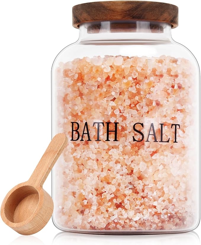 BKYFPQ 74 oz Glass Bath Salts Jar, Bath Salt Container by BKYFPQ