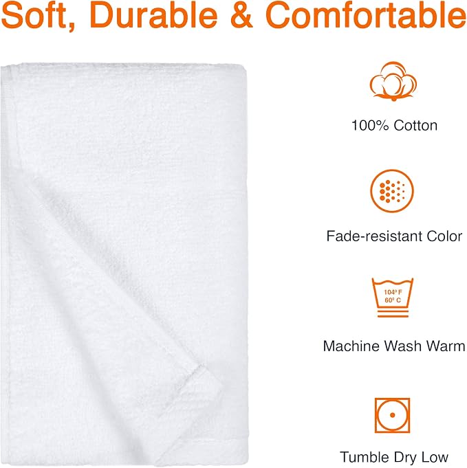 Amazon Basics 8-Pack Soft, Highly Absorbent, Quick-Dry Hand Towels, 100% Cotton - Image 5