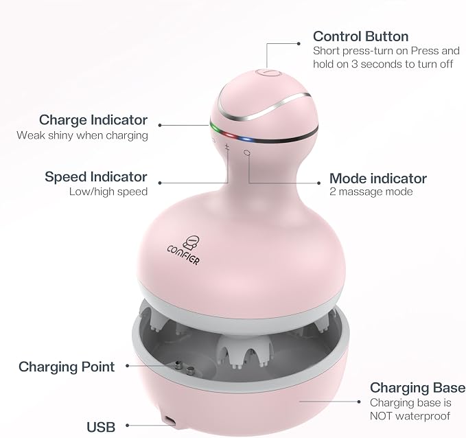 COMFIER Scalp Massager for Hair Growth, Waterproof & Full Body Kneading - Image 5