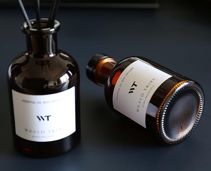 WEALD TRIBE Reed Diffuser Set for Bathroom Shelf Decor, Sticks Diffuser - Image 2