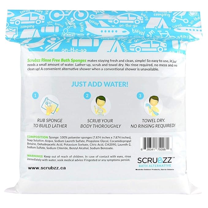 Scrubzz Disposable No Rinse Bathing Wipes - Image 2