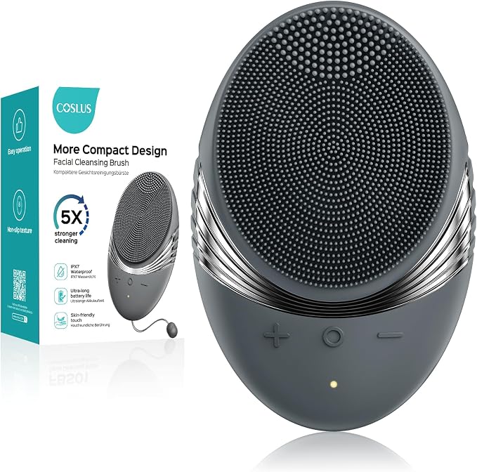 COSLUS FBS01 Facial Cleansing Brush Face Scrubber: Portable Silicone Waterproof by COSLUS