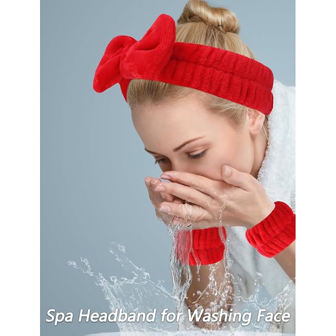 VELSCRUN Spa Headbands for Wash Face, Makeup Headband, Facial Skincare Headbands - Image 2