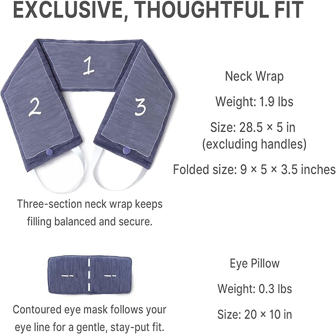 Microwave Heating Pad for Neck – Microwavable Neck Wrap & Eye Mask Set for Neck - Image 5