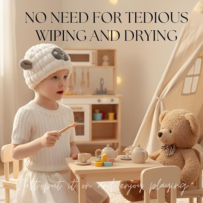 Microfiber Hair Towel Wrap for Kids, Absorbent Quick Girls Boys Hair Drying - Image 6