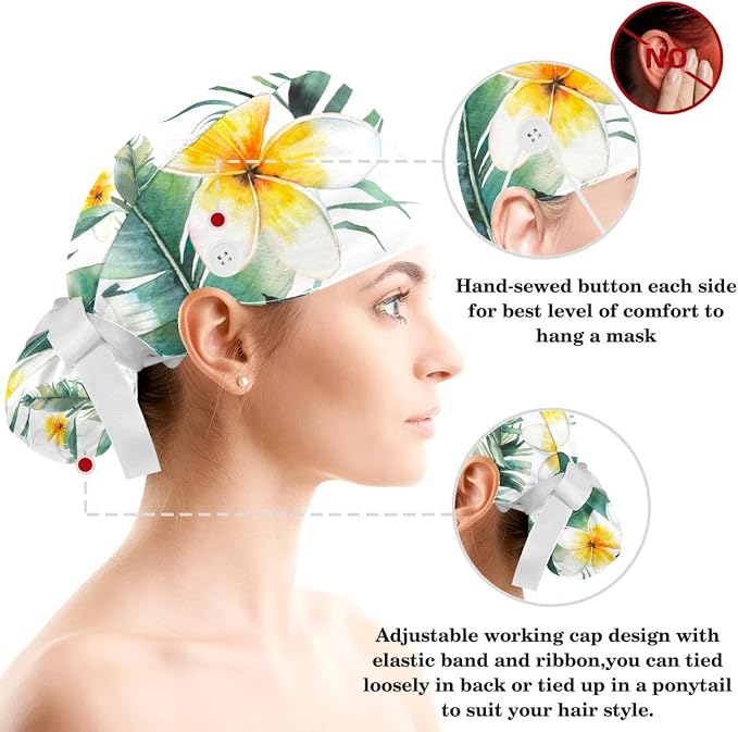 Ethnic Aztec Pattern Adjustable Scrub Cap Hat - Image 3