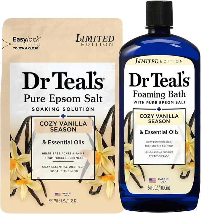 Dr Teal's Cozy Vanilla Season Comfort Pure Epsom Salt Soak and Cozy Vanilla - Image 8