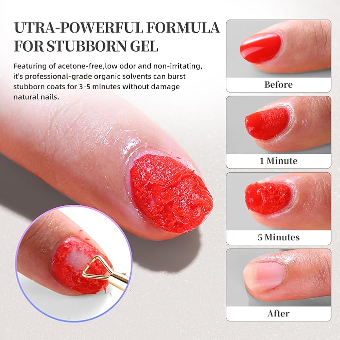 Gel Nail Polish Remover, Fast-Acting No Foil Remover - Image 3