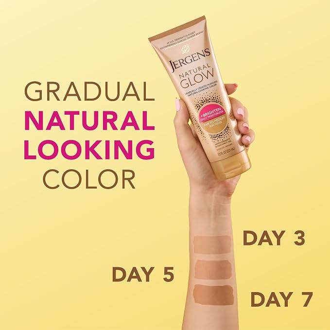 Jergens Natural Glow Self Tanner Body Lotion, Sunless Tanning, Fair to Medium - Image 3
