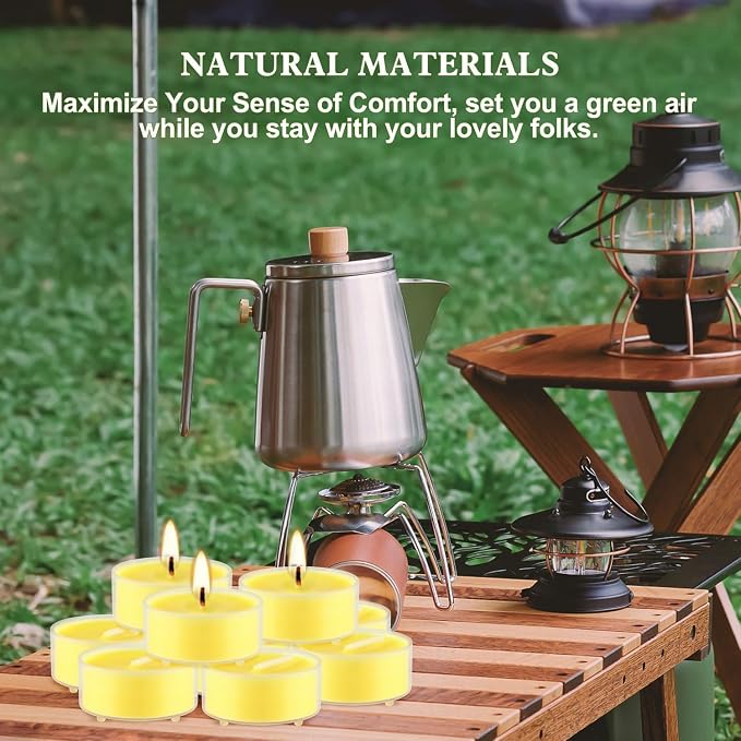 Fclayvts 3.5-Hour 100 Pack Citronella Tealight Candles, Outdoor and Indoor - Image 5