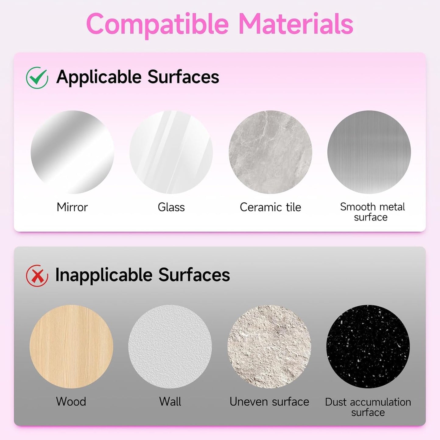 Silicone Suction Phone Case Mount, Non Slip Suction Cup Phone Mount, Phone Accessories Holder for Selfies and Videos, Translucent