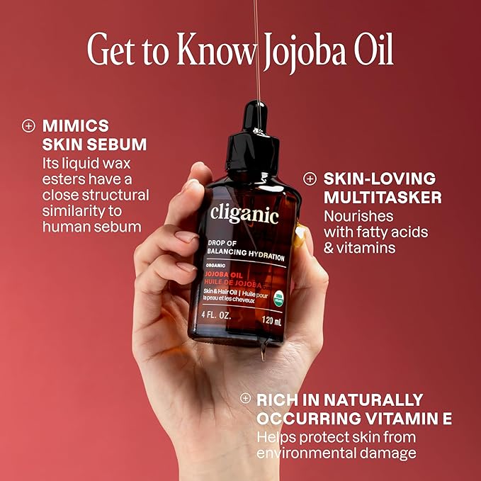 Cliganic Organic Jojoba Oil Bulk 32oz, 100% Pure, Natural Cold Pressed - Image 4