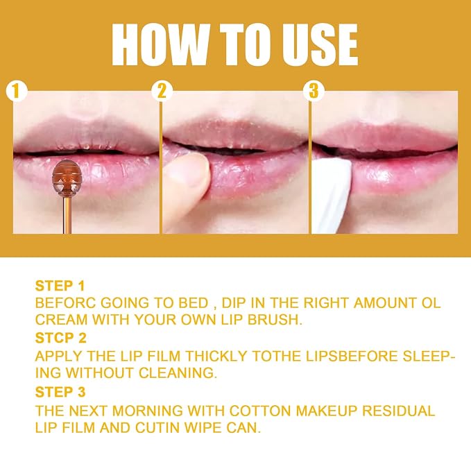 2 Pcs Lip Balm Honey Pot, Honey Moisturizing Lip Mask Reduces Lip Lines and - Image 8