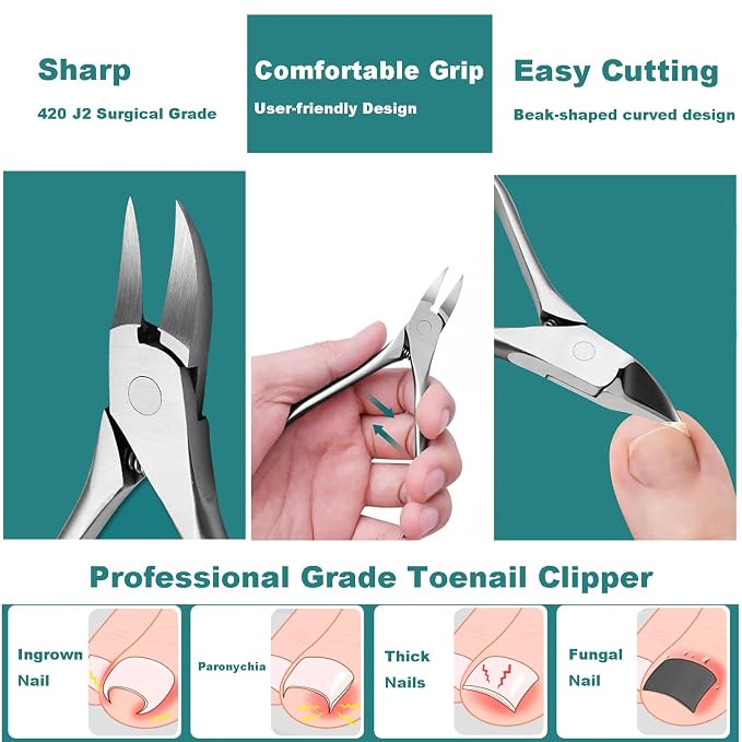 Pedicure Tools for Feet, Ingrown Toenail Treatment, Ingrown Toenail Removal Kit - Image 5